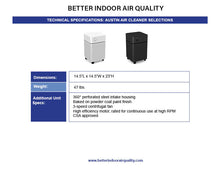 Load image into Gallery viewer, Air Purifier Technical Specs